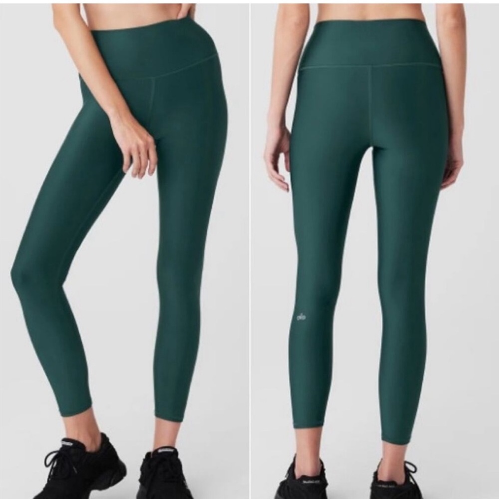 Alo Yoga High-Waist Airlift Legging Pull On Midnight Green Women Size Small